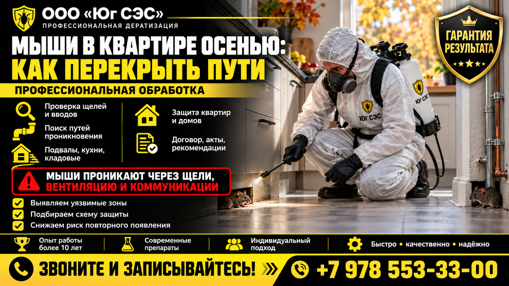 Мыши в квартире осенью: как перекрыть пути | ООО «Юг СЭС»